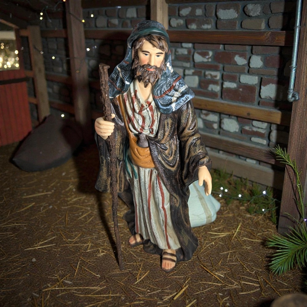 O Well Grandeur Noel Nativity Joseph Replacement Hand Painted Christmas N0094